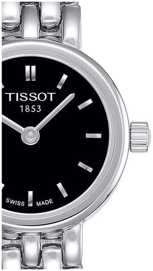 Buy Shop Tissot T Lady Lovely Black Dial Silver Steel Strap Watch For Women - T058.009.11.051.00 USA Online