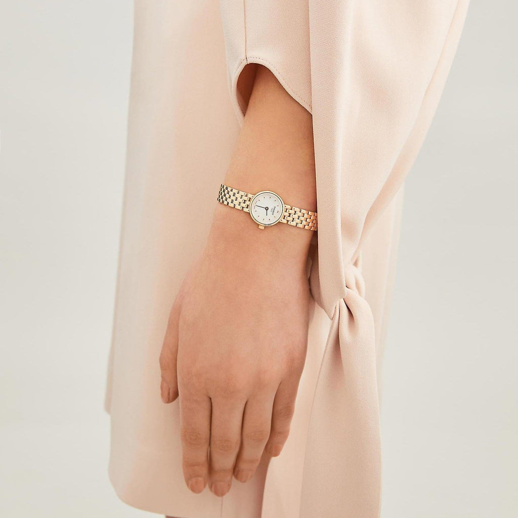 Buy Shop Tissot T Lady Lovely Mother of Pearl Dial Rose Gold Steel Strap Watch For Women - T058.009.33.111.00 USA Online