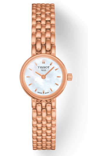 Buy Shop Tissot T Lady Lovely Mother of Pearl Dial Rose Gold Steel Strap Watch For Women - T058.009.33.111.00 USA Online