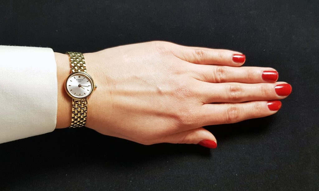 Buy Shop Tissot T Lady Lovely Silver Dial Rose Gold Steel Strap Watch For Women - T058.009.33.031.01 USA Online