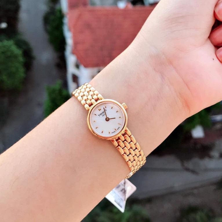 Buy Shop Tissot T Lady Lovely Silver Dial Rose Gold Steel Strap Watch For Women - T058.009.33.031.01 USA Online