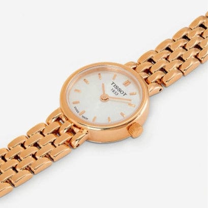 Buy Shop Tissot T Lady Lovely Silver Dial Rose Gold Steel Strap Watch For Women - T058.009.33.031.01 USA Online