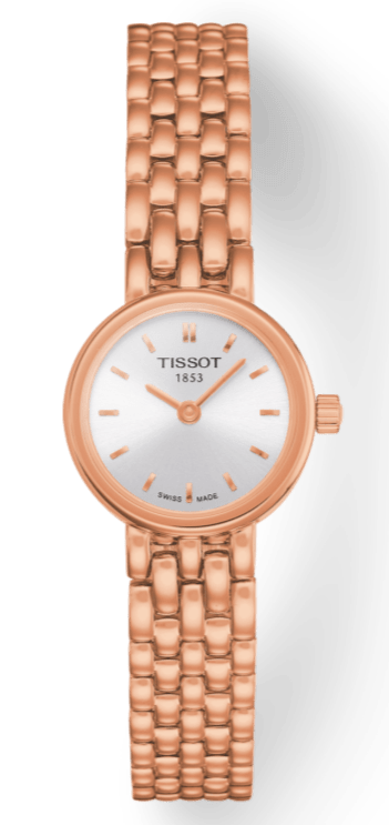 Buy Shop Tissot T Lady Lovely Silver Dial Rose Gold Steel Strap Watch For Women - T058.009.33.031.01 USA Online