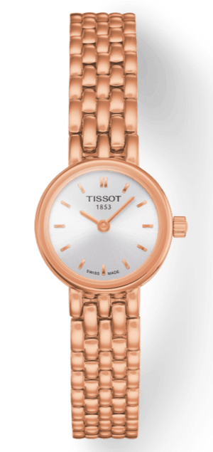 Buy Shop Tissot T Lady Lovely Silver Dial Rose Gold Steel Strap Watch For Women - T058.009.33.031.01 USA Online