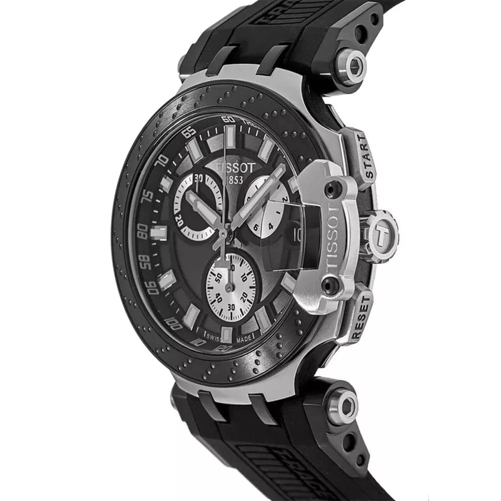 Buy Shop Tissot T Race Chronograph Anthracite Black Dial Black Silicone Strap Watch For Men - T115.417.27.061.00 USA Online
