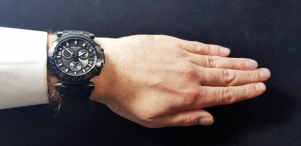 Buy Shop Tissot T Race Chronograph Anthracite Black Dial Black Silicone Strap Watch For Men - T115.417.37.061.03 USA Online