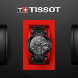 Buy Shop Tissot T Race Chronograph Anthracite Black Dial Black Silicone Strap Watch For Men - T115.417.37.061.03 USA Online