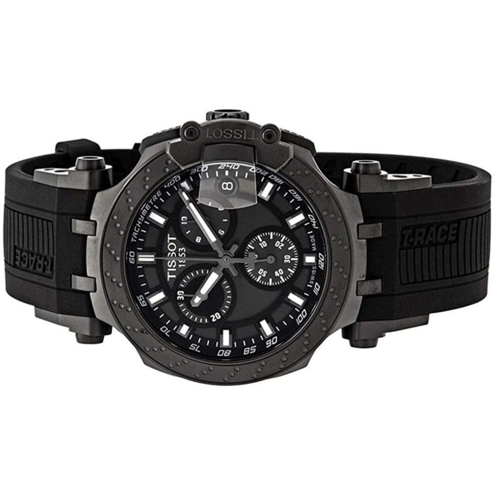 Buy Shop Tissot T Race Chronograph Anthracite Black Dial Black Silicone Strap Watch For Men - T115.417.37.061.03 USA Online