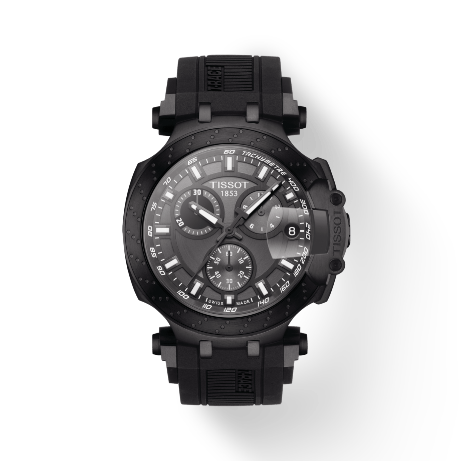Buy Shop Tissot T Race Chronograph Anthracite Black Dial Black Silicone Strap Watch For Men - T115.417.37.061.03 USA Online