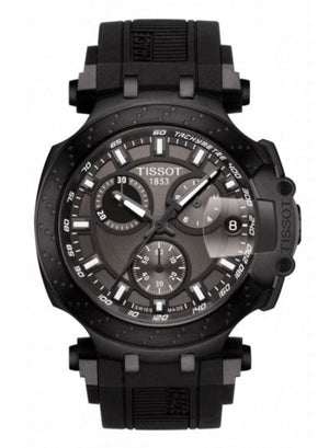Buy Shop Tissot T Race Chronograph Anthracite Black Dial Black Silicone Strap Watch For Men - T115.417.37.061.03 USA Online