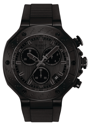 Buy Shop Tissot T-Race Chronograph Black Dial Black Rubber Strap Watch for Men - T141.417.37.061.00 USA Online