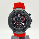 Buy Shop Tissot T Race Chronograph Black Dial Red Rubber Strap Watch For Men - T141.417.37.057.01 USA Online
