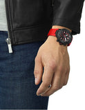 Buy Shop Tissot T Race Chronograph Black Dial Red Rubber Strap Watch For Men - T141.417.37.057.01 USA Online