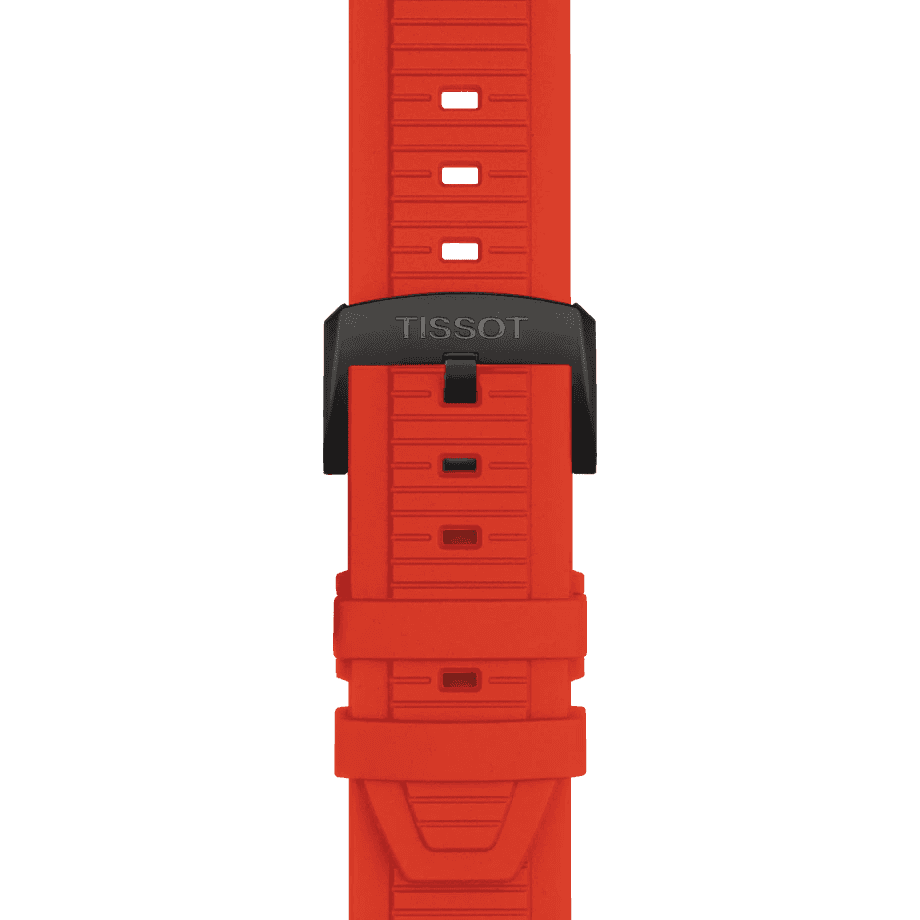 Buy Shop Tissot T Race Chronograph Black Dial Red Rubber Strap Watch For Men - T141.417.37.057.01 USA Online