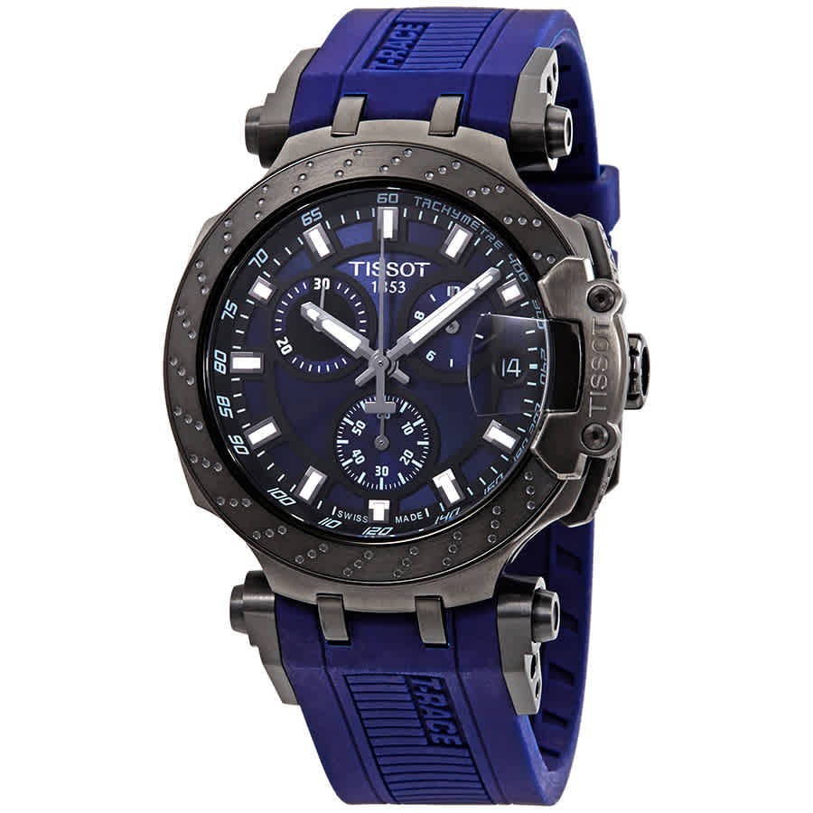 Buy Shop Tissot T Race Chronograph Blue Dial Blue Silicone Strap Watch For Men - T115.417.37.041.00 USA Online