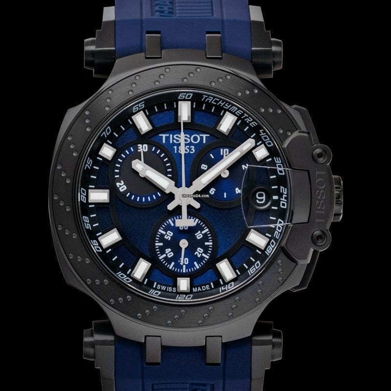 Buy Shop Tissot T Race Chronograph Blue Dial Blue Silicone Strap Watch For Men - T115.417.37.041.00 USA Online