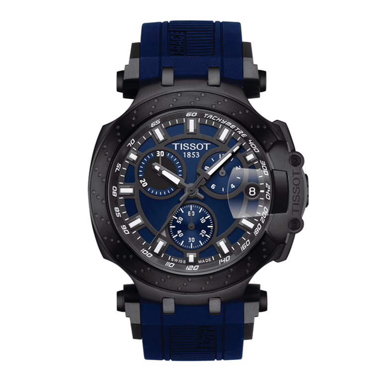 Buy Shop Tissot T Race Chronograph Blue Dial Blue Silicone Strap Watch For Men - T115.417.37.041.00 USA Online