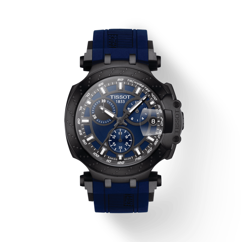 Buy Shop Tissot T Race Chronograph Blue Dial Blue Silicone Strap Watch For Men - T115.417.37.041.00 USA Online