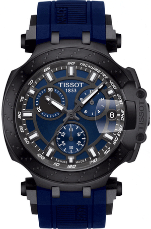 Buy Shop Tissot T Race Chronograph Blue Dial Blue Silicone Strap Watch For Men - T115.417.37.041.00 USA Online
