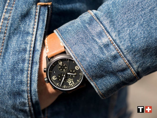 Buy Shop Tissot T Sport Chrono XL Black Dial Brown Leather Strap Watch For Men - T116.617.36.057.00 USA Online