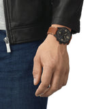 Buy Shop Tissot T Sport Chrono XL Black Dial Brown Leather Strap Watch For Men - T116.617.36.057.00 USA Online