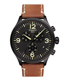 Buy Shop Tissot T Sport Chrono XL Black Dial Brown Leather Strap Watch For Men - T116.617.36.057.00 USA Online