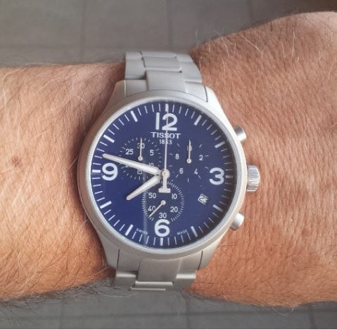 Buy Shop Tissot T Sport Chrono XL Chronograph Blue Dial Silver Steel Strap Watch For Men - T116.617.11.047.00 USA Online