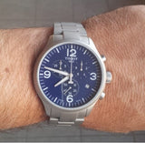 Buy Shop Tissot T Sport Chrono XL Chronograph Blue Dial Silver Steel Strap Watch For Men - T116.617.11.047.00 USA Online