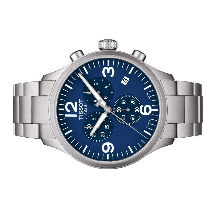 Buy Shop Tissot T Sport Chrono XL Chronograph Blue Dial Silver Steel Strap Watch For Men - T116.617.11.047.00 USA Online