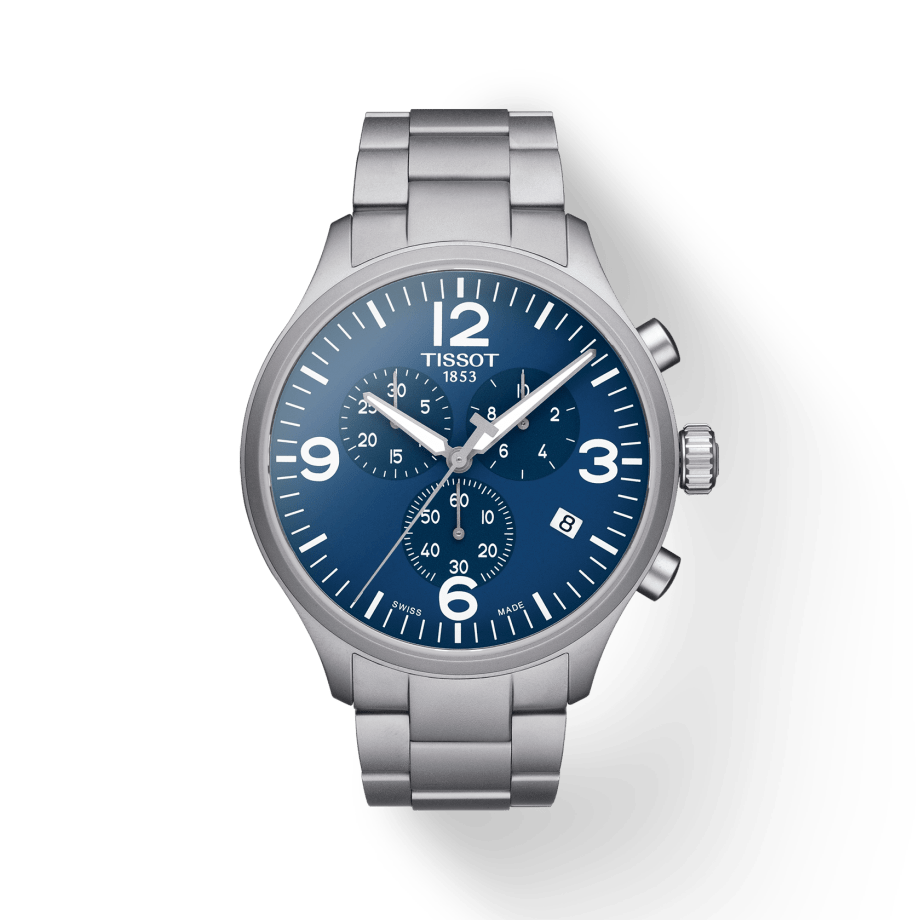 Buy Shop Tissot T Sport Chrono XL Chronograph Blue Dial Silver Steel Strap Watch For Men - T116.617.11.047.00 USA Online