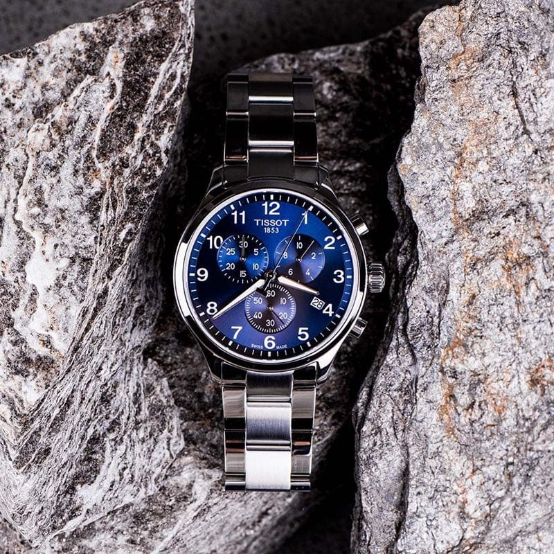 Buy Shop Tissot T Sport Chrono XL Classic Blue Dial Silver Steel Strap Watch For Men - T116.617.11.047.01 USA Online