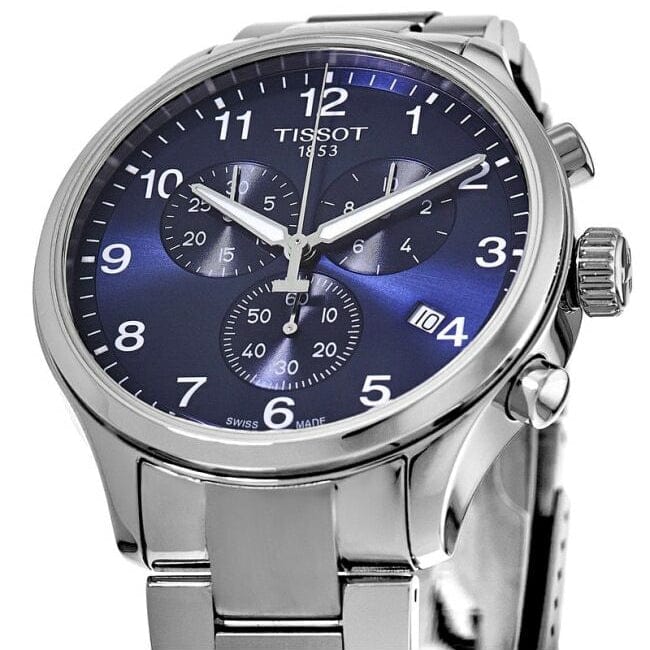 Buy Shop Tissot T Sport Chrono XL Classic Blue Dial Silver Steel Strap Watch For Men - T116.617.11.047.01 USA Online