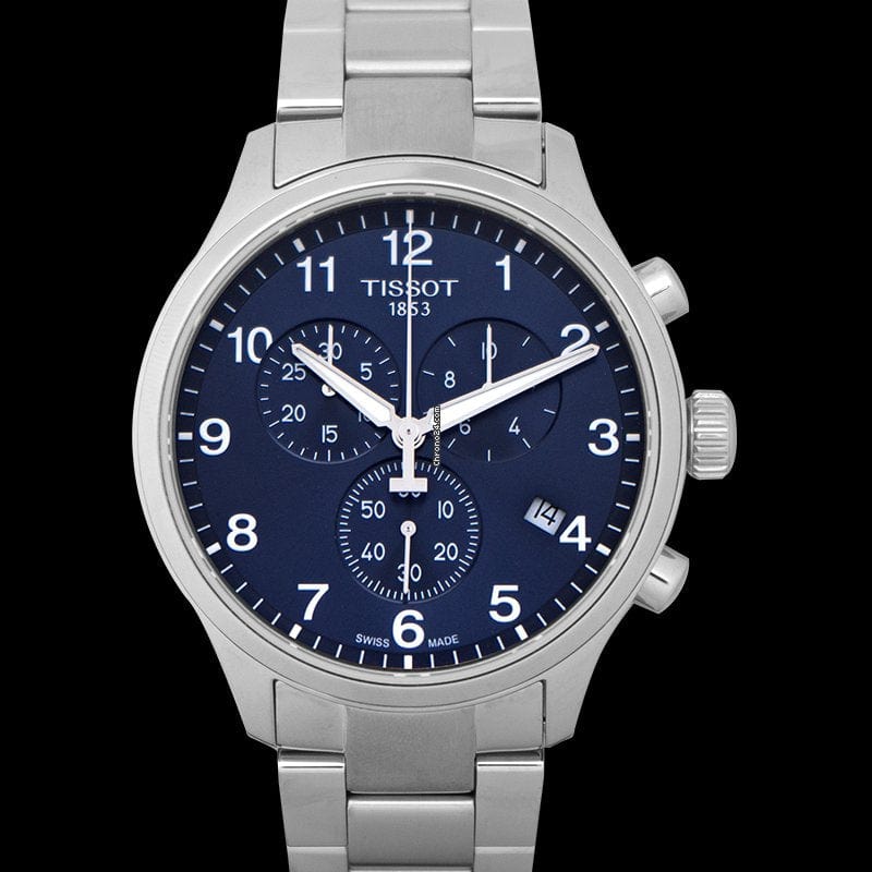 Buy Shop Tissot T Sport Chrono XL Classic Blue Dial Silver Steel Strap Watch For Men - T116.617.11.047.01 USA Online