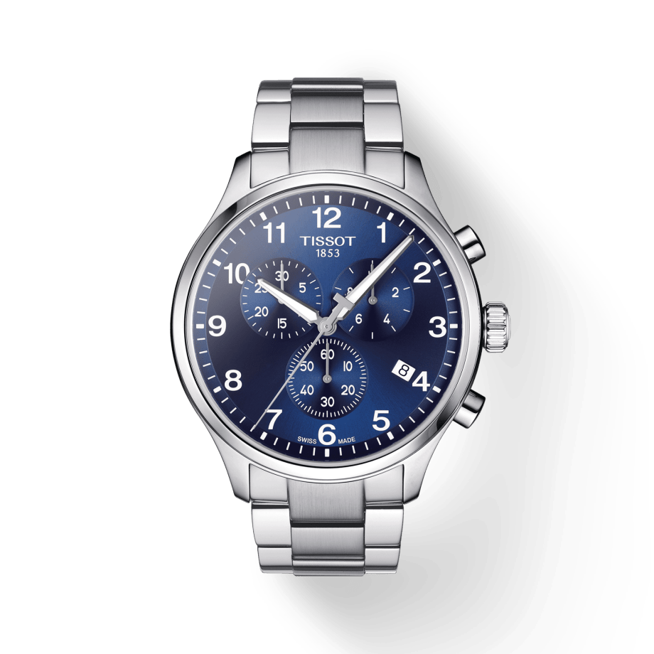 Buy Shop Tissot T Sport Chrono XL Classic Blue Dial Silver Steel Strap Watch For Men - T116.617.11.047.01 USA Online