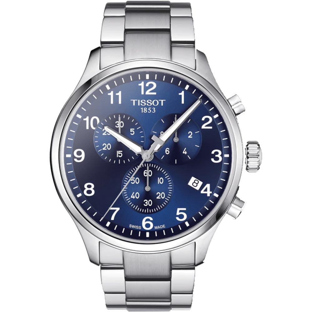 Buy Shop Tissot T Sport Chrono XL Classic Blue Dial Silver Steel Strap Watch For Men - T116.617.11.047.01 USA Online