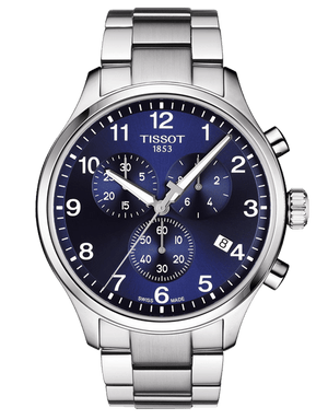 Buy Shop Tissot T Sport Chrono XL Classic Blue Dial Silver Steel Strap Watch For Men - T116.617.11.047.01 USA Online