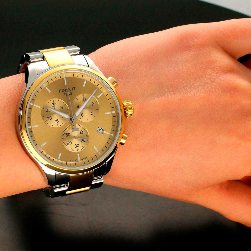Buy Shop Tissot T Sport Chrono XL Classic Gold Dial Two Tone Steel Strap Watch for Men - T116.617.22.021.00 USA Online