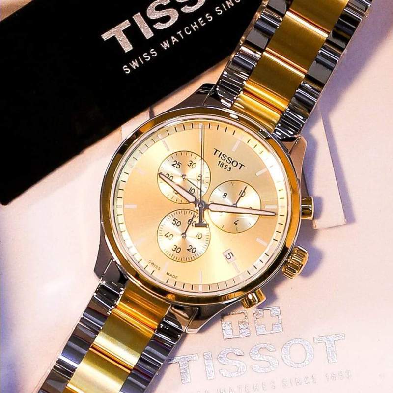 Buy Shop Tissot T Sport Chrono XL Classic Gold Dial Two Tone Steel Strap Watch for Men - T116.617.22.021.00 USA Online
