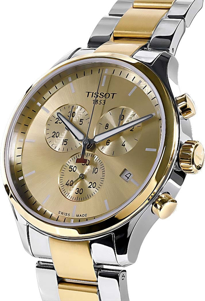 Buy Shop Tissot T Sport Chrono XL Classic Gold Dial Two Tone Steel Strap Watch for Men - T116.617.22.021.00 USA Online