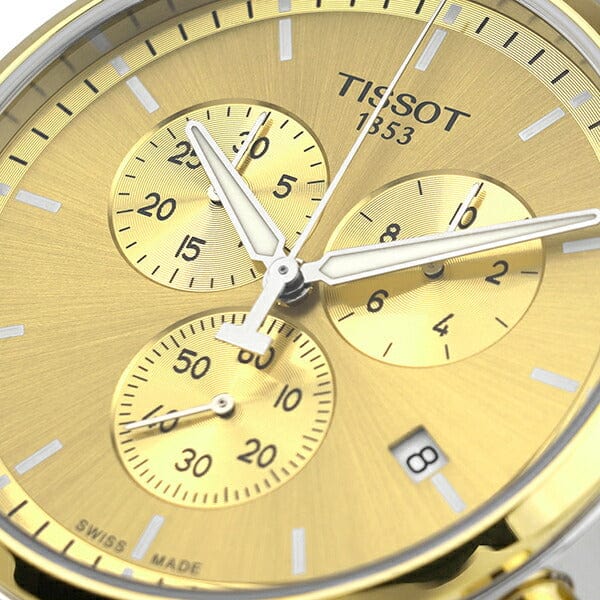 Buy Shop Tissot T Sport Chrono XL Classic Gold Dial Two Tone Steel Strap Watch for Men - T116.617.22.021.00 USA Online