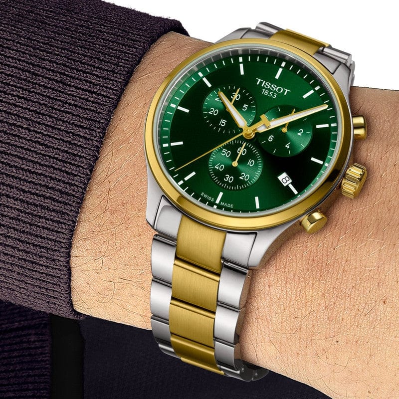 Buy Shop Tissot T Sport Chrono XL Classic Green Dial Two Tone Steel Strap Watch for Men - T116.617.22.091.00 USA Online