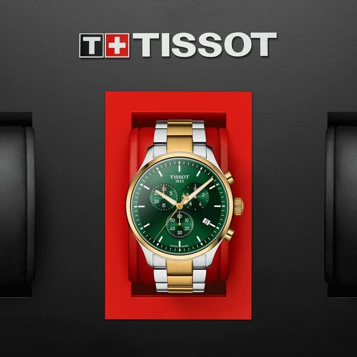 Buy Shop Tissot T Sport Chrono XL Classic Green Dial Two Tone Steel Strap Watch for Men - T116.617.22.091.00 USA Online
