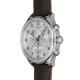 Buy Shop Tissot T Sport Chrono XL Classic Silver Dial Brown Leather Strap Watch For Men - T116.617.16.037.00 USA Online