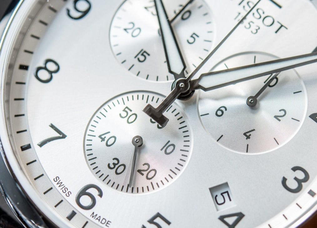 Buy Shop Tissot T Sport Chrono XL Classic Silver Dial Brown Leather Strap Watch For Men - T116.617.16.037.00 USA Online