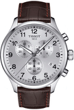 Buy Shop Tissot T Sport Chrono XL Classic Silver Dial Brown Leather Strap Watch For Men - T116.617.16.037.00 USA Online