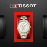 Buy Shop Tissot T Sport PR 100 Chronograph White Dial Two Tone Steel Strap Watch For Men - T101.417.22.031.00 USA Online