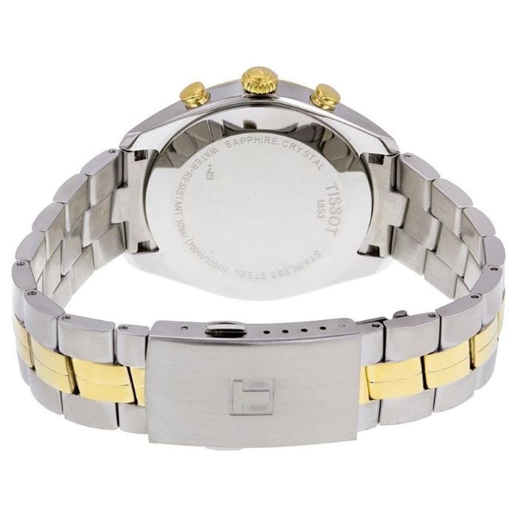 Buy Shop Tissot T Sport PR 100 Chronograph White Dial Two Tone Steel Strap Watch For Men - T101.417.22.031.00 USA Online