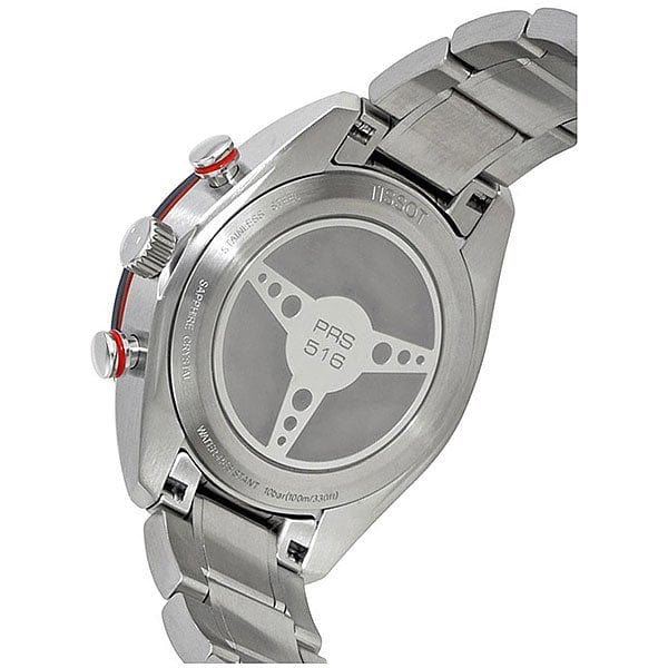 Buy Shop Tissot T Sport PRS 516 Chronograph Black Dial Silver Steel Strap Watch For Men - T100.417.11.051.01 USA Online
