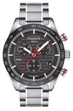 Buy Shop Tissot T Sport PRS 516 Chronograph Black Dial Silver Steel Strap Watch For Men - T100.417.11.051.01 USA Online