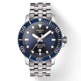 Buy Shop Tissot T Sport Seastar 1000 Powermatic Silicium Blue Dial Silver Steel Strap Watch For Men - T120.407.11.041.01 USA Online